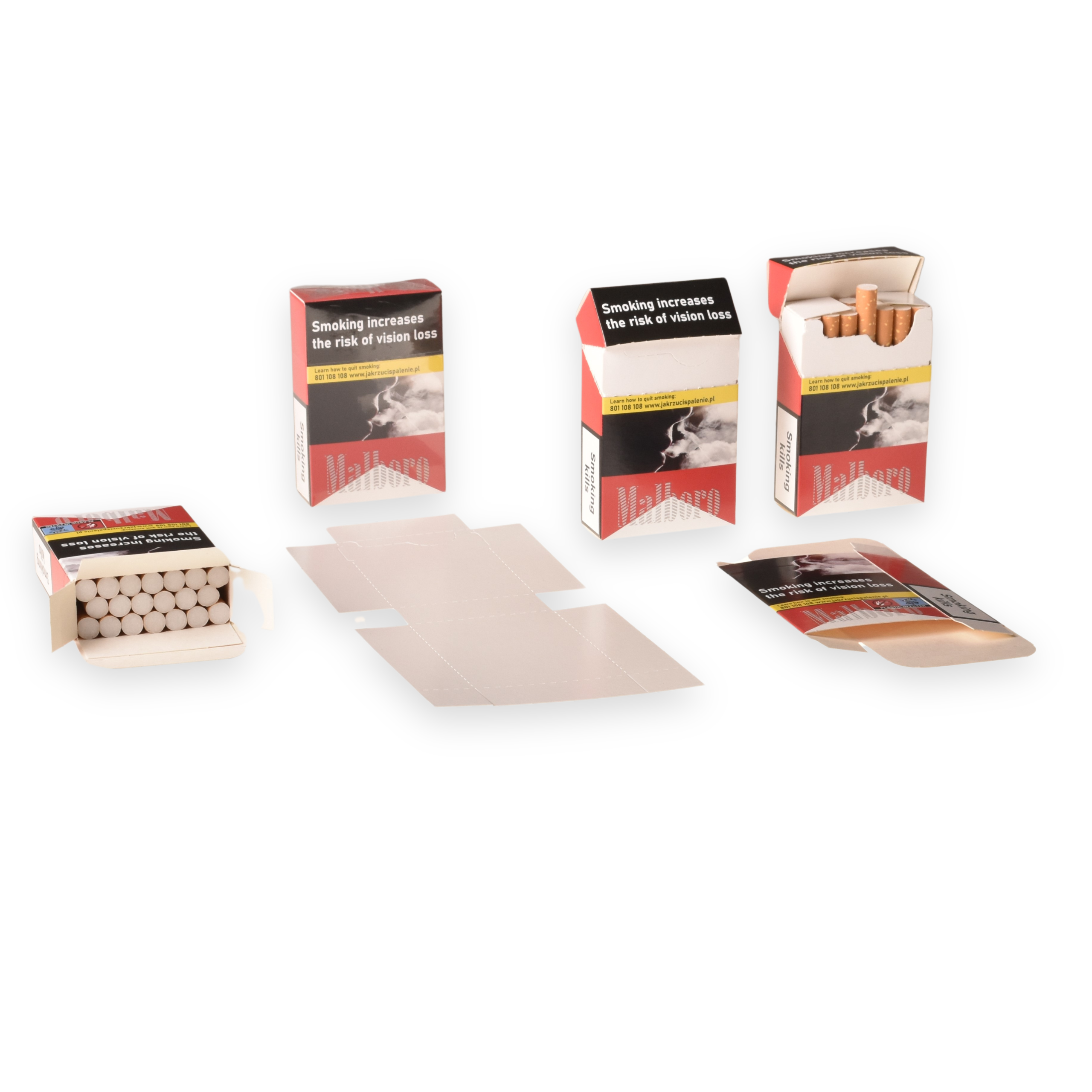 Opakowanie, paczka na papierosy z odrywalnym elementem Pudełko na gilzy 1000szt - obrazek 3