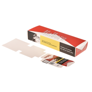 Opakowania na papierosy z odrywalną wkładką typu „sreberko” Komplet 1000 szt. + 100 zbiorczych